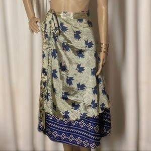 Reversible double layered silk magic skirt/dress